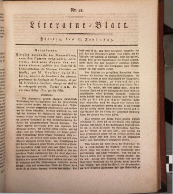 Morgenblatt für gebildete Stände Freitag 17. Juni 1825