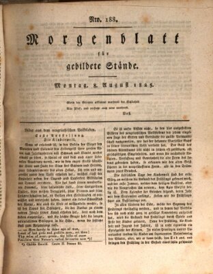 Morgenblatt für gebildete Stände Montag 8. August 1825