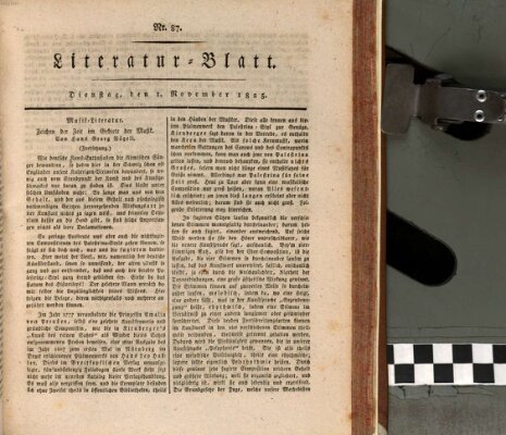 Morgenblatt für gebildete Stände Dienstag 1. November 1825