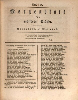 Morgenblatt für gebildete Stände Samstag 27. Mai 1826