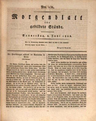 Morgenblatt für gebildete Stände Donnerstag 8. Juni 1826