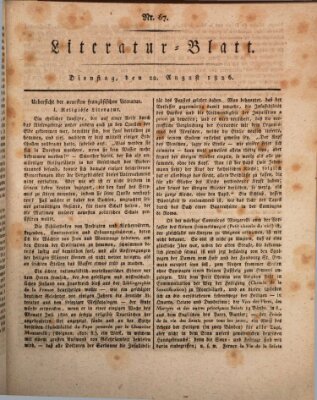 Morgenblatt für gebildete Stände Dienstag 22. August 1826