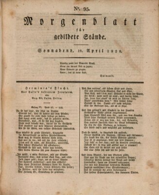 Morgenblatt für gebildete Stände Samstag 19. April 1828