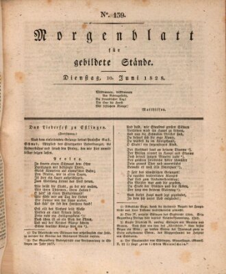 Morgenblatt für gebildete Stände Dienstag 10. Juni 1828