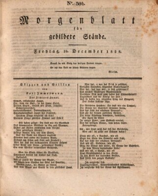 Morgenblatt für gebildete Stände Freitag 19. Dezember 1828
