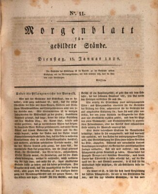 Morgenblatt für gebildete Stände Dienstag 13. Januar 1829