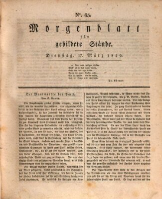 Morgenblatt für gebildete Stände Dienstag 17. März 1829