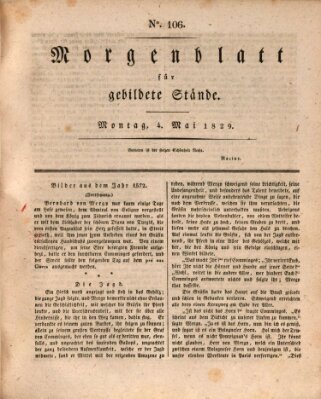 Morgenblatt für gebildete Stände Montag 4. Mai 1829