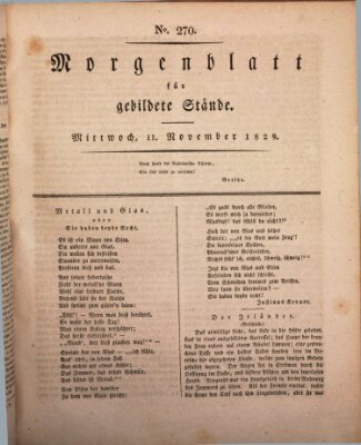 Morgenblatt für gebildete Stände Mittwoch 11. November 1829