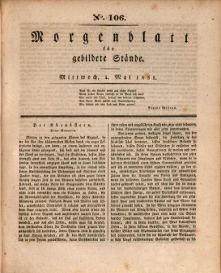 Morgenblatt für gebildete Stände Mittwoch 4. Mai 1831
