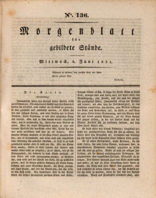 Morgenblatt für gebildete Stände Mittwoch 8. Juni 1831