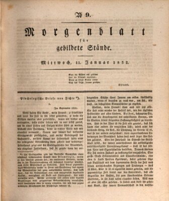 Morgenblatt für gebildete Stände Mittwoch 11. Januar 1832