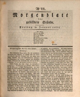 Morgenblatt für gebildete Stände Freitag 13. Januar 1832