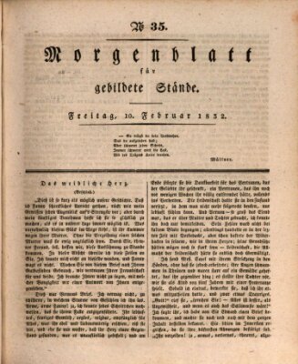 Morgenblatt für gebildete Stände Freitag 10. Februar 1832