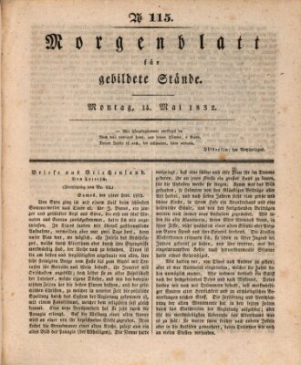Morgenblatt für gebildete Stände Montag 14. Mai 1832