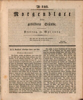 Morgenblatt für gebildete Stände Freitag 25. Mai 1832