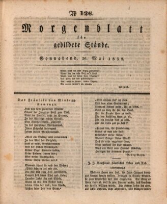 Morgenblatt für gebildete Stände Samstag 26. Mai 1832