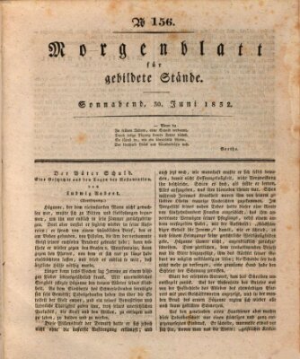 Morgenblatt für gebildete Stände Samstag 30. Juni 1832