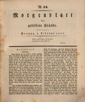Morgenblatt für gebildete Stände Freitag 8. Februar 1833
