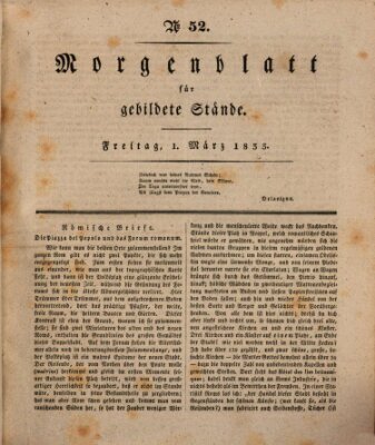 Morgenblatt für gebildete Stände Freitag 1. März 1833