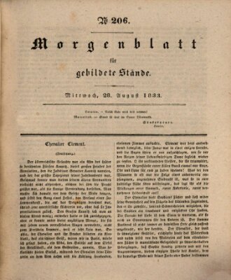 Morgenblatt für gebildete Stände Mittwoch 28. August 1833