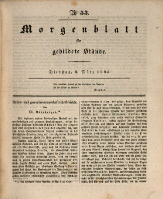 Morgenblatt für gebildete Stände Dienstag 3. März 1835