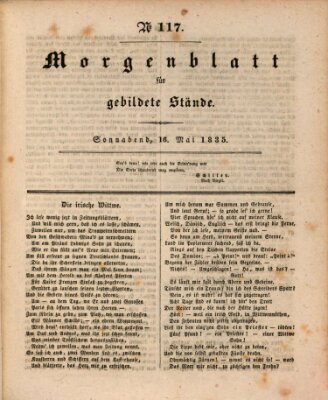 Morgenblatt für gebildete Stände Samstag 16. Mai 1835