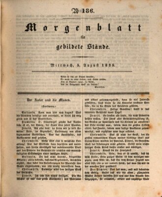 Morgenblatt für gebildete Stände Mittwoch 5. August 1835