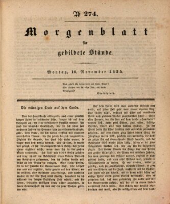 Morgenblatt für gebildete Stände Montag 16. November 1835