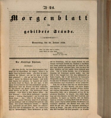 Morgenblatt für gebildete Stände Donnerstag 28. Januar 1836