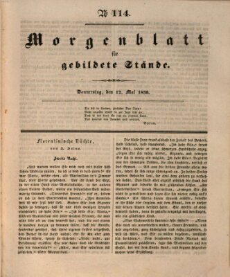 Morgenblatt für gebildete Stände Donnerstag 12. Mai 1836