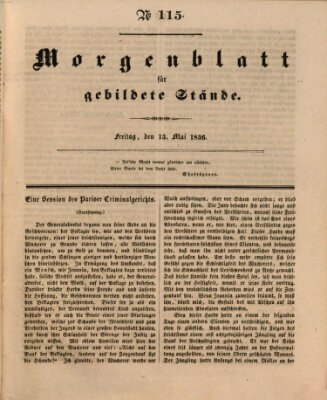 Morgenblatt für gebildete Stände Freitag 13. Mai 1836