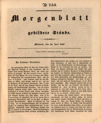 Morgenblatt für gebildete Stände Mittwoch 28. Juni 1837