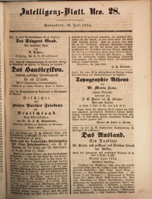 Morgenblatt für gebildete Leser (Morgenblatt für gebildete Stände) Samstag 20. Juli 1844