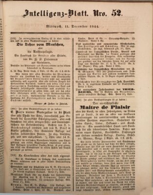 Morgenblatt für gebildete Leser (Morgenblatt für gebildete Stände) Mittwoch 11. Dezember 1844