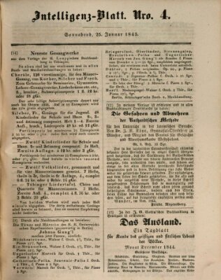 Morgenblatt für gebildete Leser (Morgenblatt für gebildete Stände) Samstag 25. Januar 1845