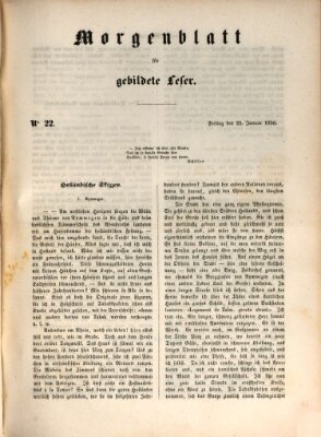 Morgenblatt für gebildete Leser (Morgenblatt für gebildete Stände) Freitag 25. Januar 1850