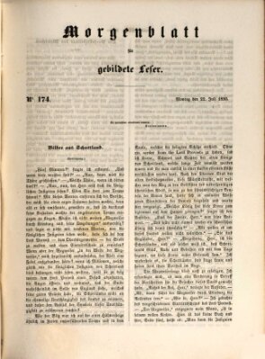 Morgenblatt für gebildete Leser (Morgenblatt für gebildete Stände) Montag 22. Juli 1850
