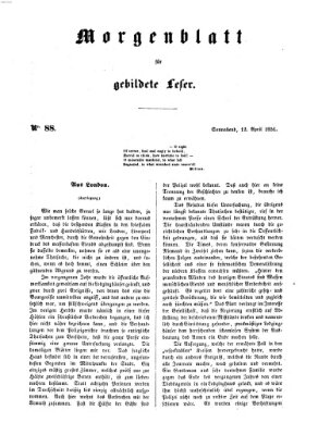 Morgenblatt für gebildete Leser (Morgenblatt für gebildete Stände) Samstag 12. April 1851