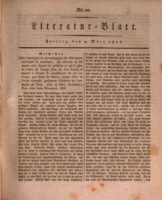 Morgenblatt für gebildete Stände Freitag 9. März 1827