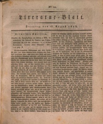 Morgenblatt für gebildete Stände Freitag 15. August 1828