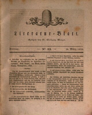 Morgenblatt für gebildete Stände Freitag 26. März 1830