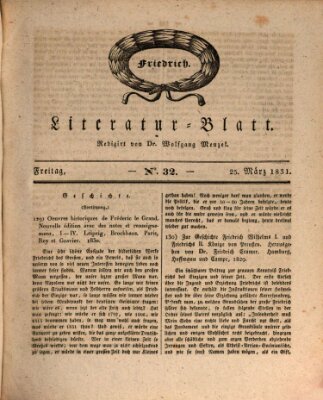 Morgenblatt für gebildete Stände Freitag 25. März 1831