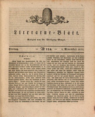 Morgenblatt für gebildete Stände Freitag 9. November 1832