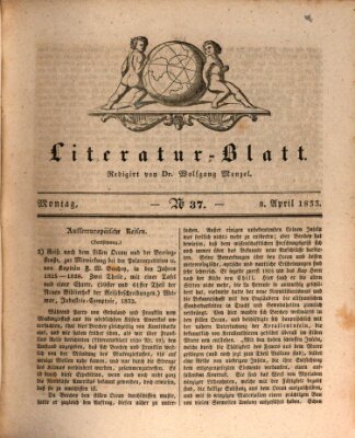 Morgenblatt für gebildete Stände Montag 8. April 1833