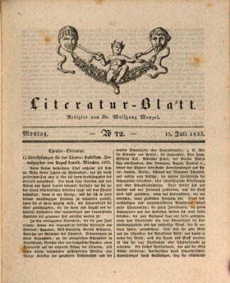 Morgenblatt für gebildete Stände Montag 15. Juli 1833