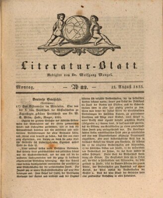Morgenblatt für gebildete Stände Montag 12. August 1833