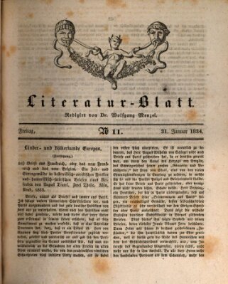 Morgenblatt für gebildete Stände Freitag 31. Januar 1834