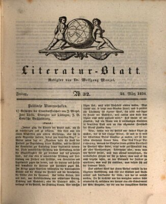 Morgenblatt für gebildete Stände Freitag 28. März 1834