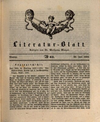 Morgenblatt für gebildete Stände Montag 23. Juni 1834